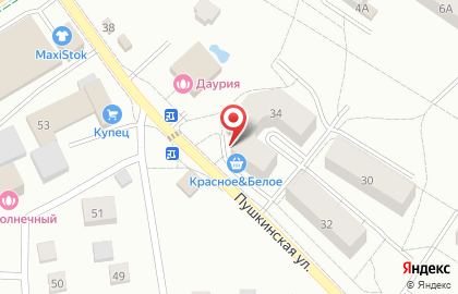 Продовольственный магазин на Пушкинской, 34 на карте