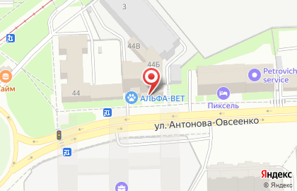Строительная компания Аркона на улице Антонова-Овсеенко на карте