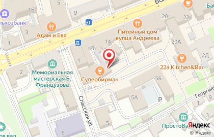 Каретный двор на Большой Московской улице на карте