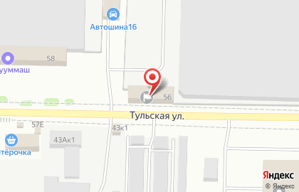 Шинный центр АВТОШИНА16 на Тульской улице на карте