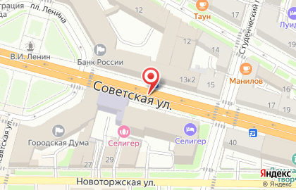 Тверьтест на Советской улице на карте