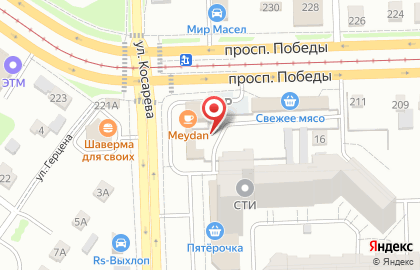 Автостоянка на улице Победы 213/1 на карте