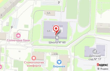 Средняя общеобразовательная школа №60 на карте