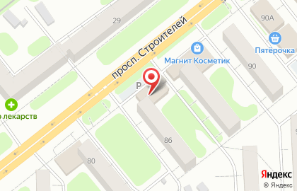 Супермаркет Магнит на проспекте Строителей на карте