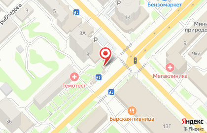 Киоск по продаже хлебобулочных и молочных изделий Жито на улице Грибоедова, 3/1 на карте