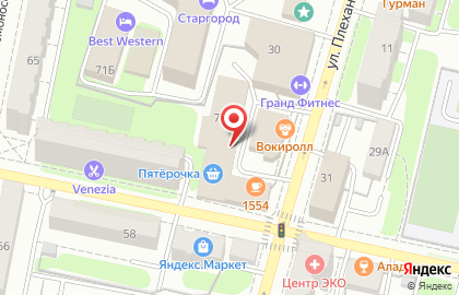 Супермаркет Пятёрочка на улице Суворова на карте