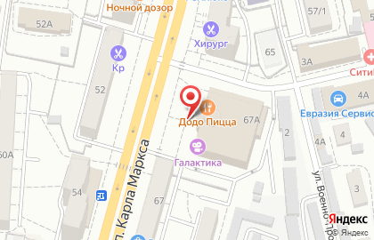 Кафе Додо Пицца на улице Карла Маркса на карте