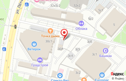 Шиномонтажная мастерская на улице Лётчика Бабушкина на карте