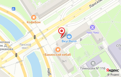 Кофейня КофеБон в Приморском районе на карте