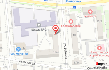Магазин по продаже деталей для машин ГАЗ на Советской улице на карте