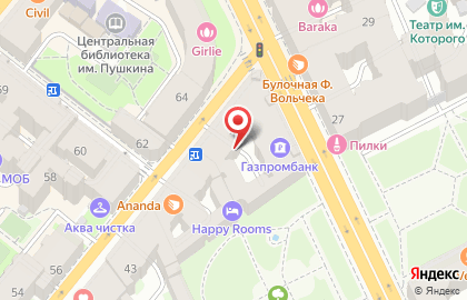 Апрель на Большой Пушкарской улице на карте