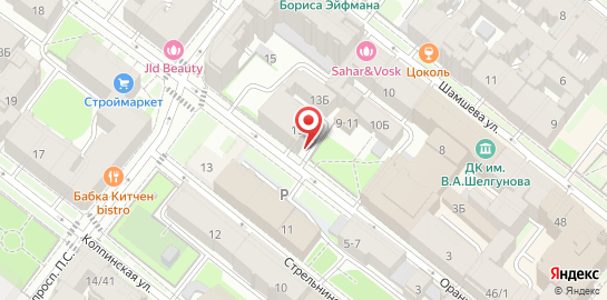 Петербургский центр подологии на метро Чкаловская на карте