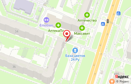 Продовольственный киоск в Московском районе на карте