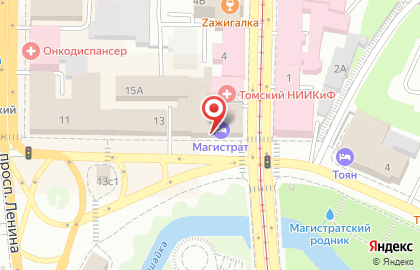 Отель Магистрат в Томске на карте
