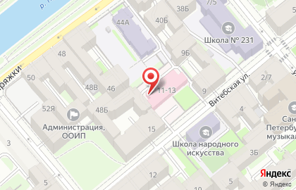 Главное управление Росгвардии по г. Санкт-Петербургу и Ленинградской области Отдел лицензионно-разрешительной работы на метро Балтийская на карте