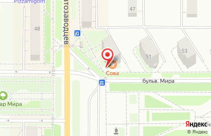 Ресторан Сова в Челябинске на карте