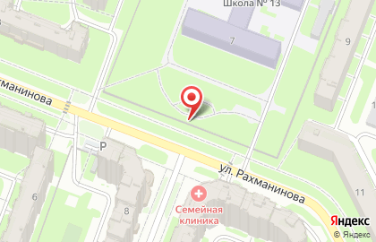 Осень на улице Рахманинова на карте