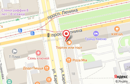 Салон оптики Счастливый взгляд в Октябрьском районе на карте