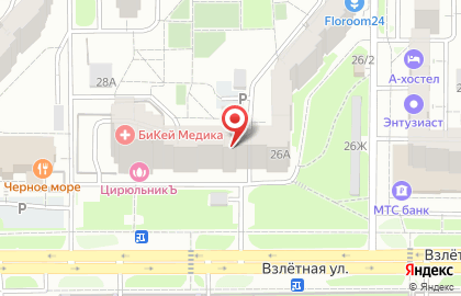 Гостиница квартирного типа Апартаменты Байкал в Советском районе на карте