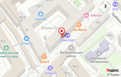 Служба экспресс-доставки DHL на Малой Пироговской улице на карте