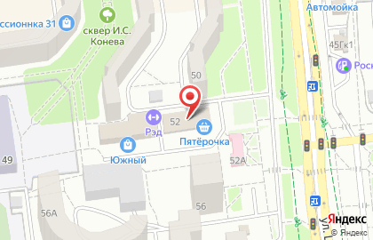 Женский фитнес клуб FitCurves на улице Конева на карте