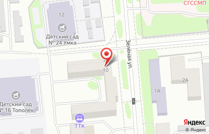 Телекоммуникационная компания ТТК на Зелёной улице на карте