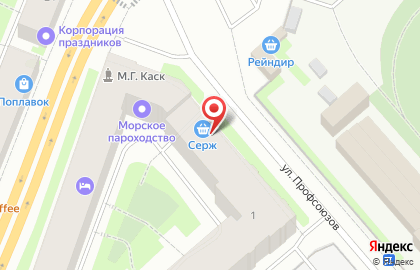 Продуктовый магазин Серж на улице Коминтерна на карте