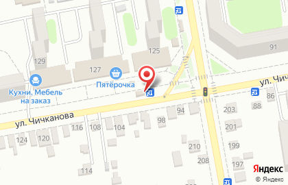 Магазин Знаменское мясо и молоко на улице Чичканова на карте