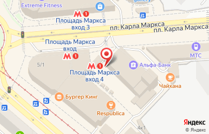 Новосибирский филиал Банкомат, ОТП Банк на площади Карла Маркса на карте