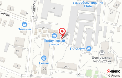 Магазин кондитерских изделий на Пионерской улице на карте