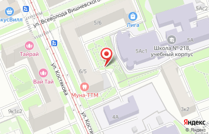 Ремонт мягкой мебели в Москве на улице Костякова на карте
