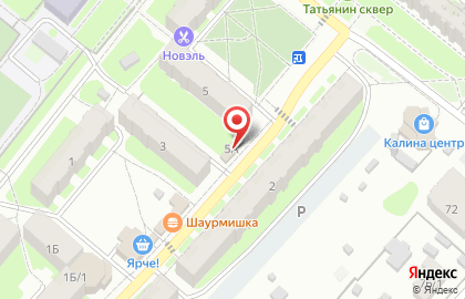 Киоск по продаже фруктов и овощей в Томске на карте