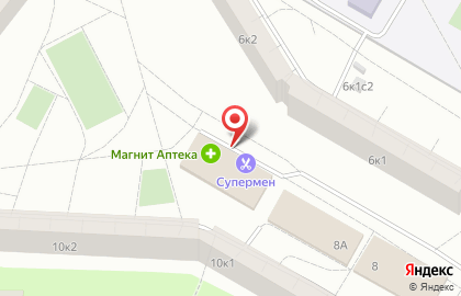 Супермаркет Магнит в Москве на карте