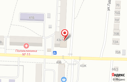 Аптека Ева плюс на улице Гудованцева на карте
