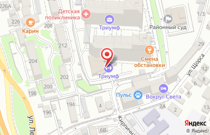 Фитнес-клуб Триумф на Кирпичной улице на карте