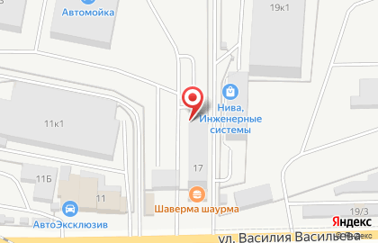 Столовая русской кухни на улице Василия Васильева на карте