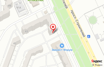 Аптечный пункт Ромашка на проспекте Строителей на карте