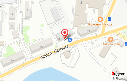 EХ на проспекте Ленина на карте