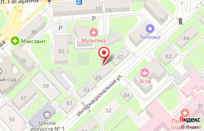 Участковый пункт полиции Отдел полиции №4, Управление МВД России по г. Липецку на Интернациональной улице на карте