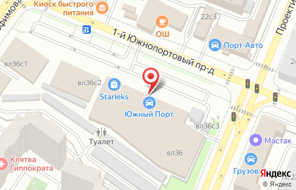 Бистро Южный Порт М в Южнопортовом районе на карте