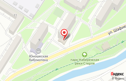 Супермаркет Магнит у дома в Стерлитамаке на карте