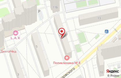 Поликлиника №8 в Москве на карте
