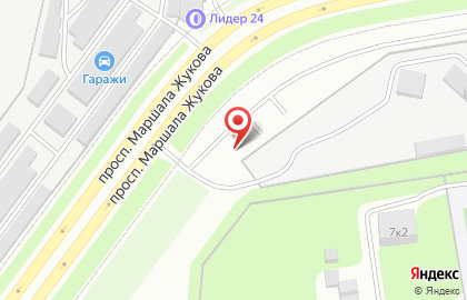 Парковка Санкт-Петербурга на проспекте Маршала Жукова на карте
