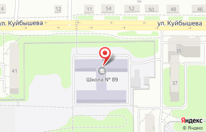 Средняя общеобразовательная школа №89 г.Челябинска в Курчатовском районе на карте