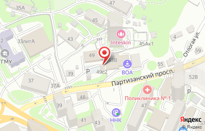 Автомойка Новая на Партизанском проспекте на карте