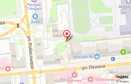 Киоск по ремонту обуви и изготовлению ключей в Красноярске на карте