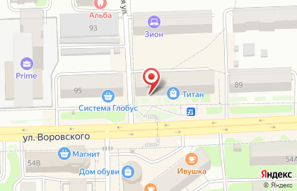 Аптека Фармация на улице Воровского на карте