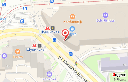 Ресторан быстрого питания Бургер Кинг на Щукинской улице на карте