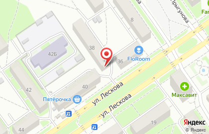 Магазин Читайна на улице Лескова на карте