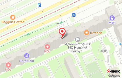Терминал Банк Санкт-Петербург на улице Коллонтай, 21 к 1 на карте